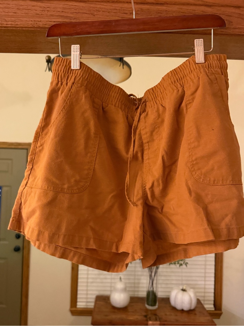 Maurices Women's Bermudas in mustard.